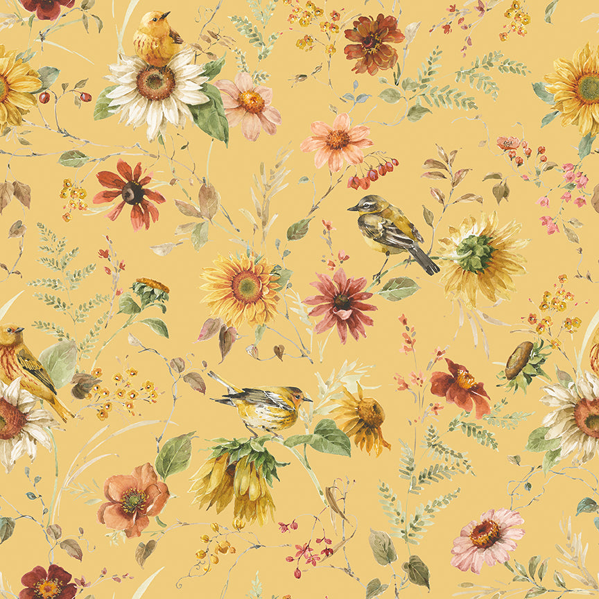 Sunflower Whispers - Prairie Yellow 108" - WB16676-YELLOW