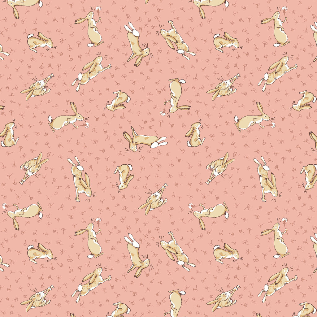 Tossed Bunnies Coral - Y4247-39 - Guess How Much I Love You
