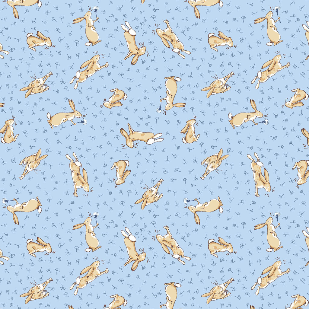 Tossed Bunnies Light Denim - Y4247-87 - Guess How Much I Love You