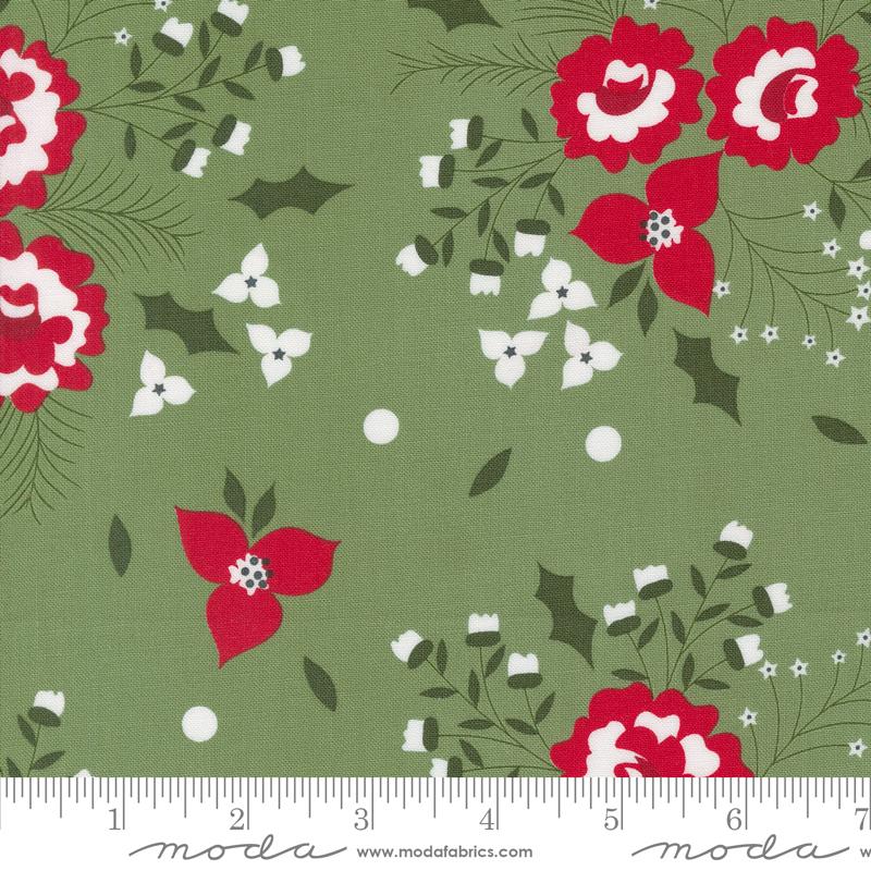 Starberry - Holiday Rose Florals Green - 29180 13