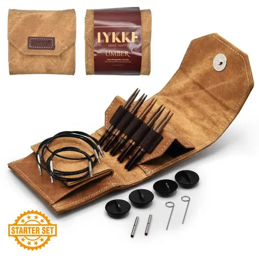 Umber 3.5" Interchangeable Circular Needle Set - Umber Denim