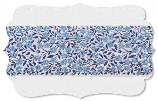 2" Navy Blue Forget Me Not Ribbon