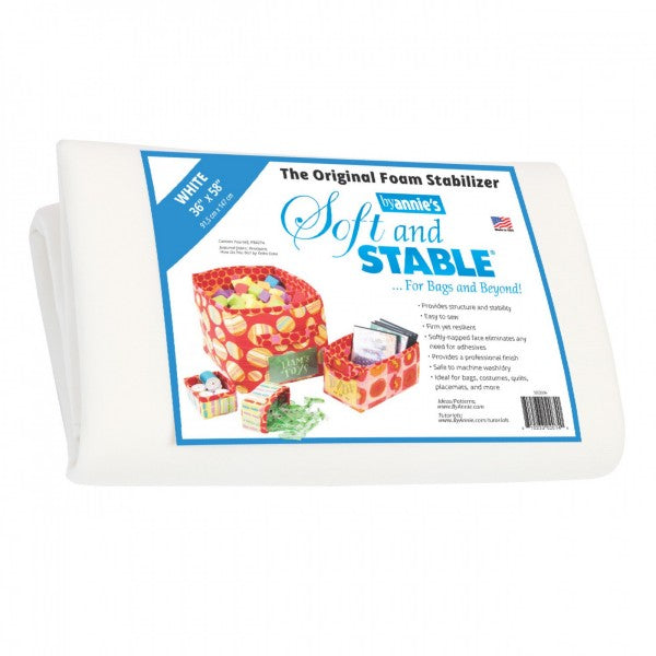 Soft and Stable White 100% Polyester Stabilizer 36in x 58in - SS2036