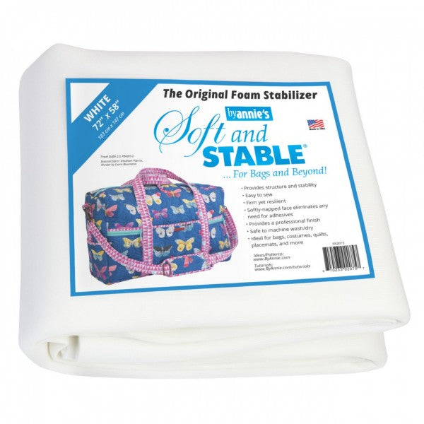 Soft and Stable White 100% Polyester Stabilizer 72in x 58in - SS2072