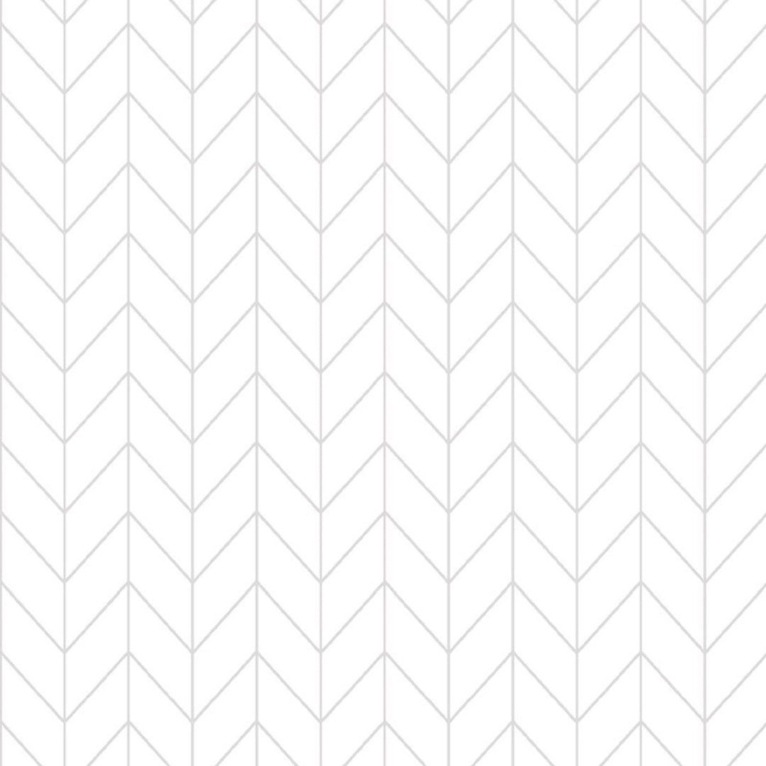 White on White Chevron - MAS8258-WW