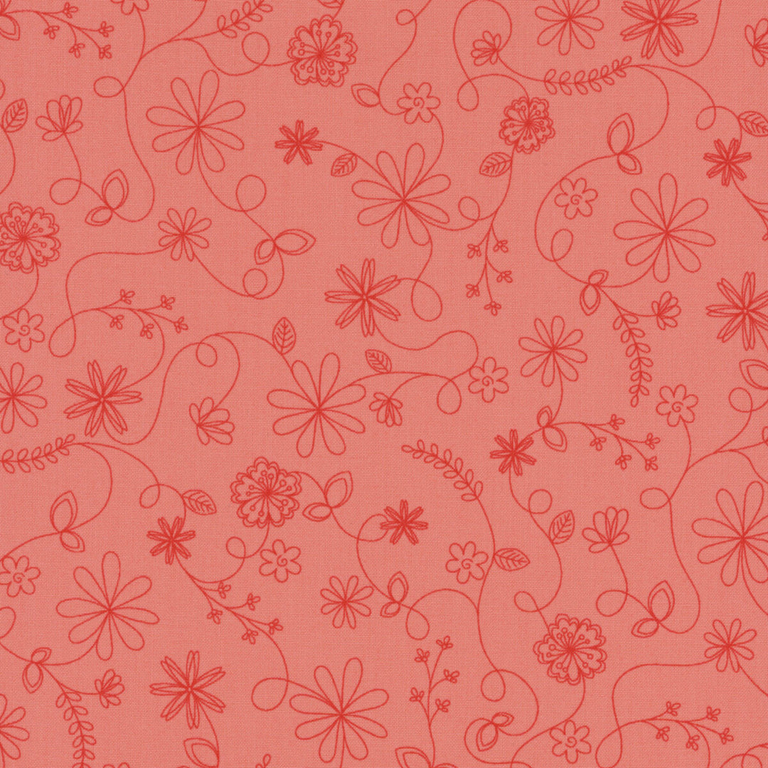 Peach Swirl Floral - MAS8261-P