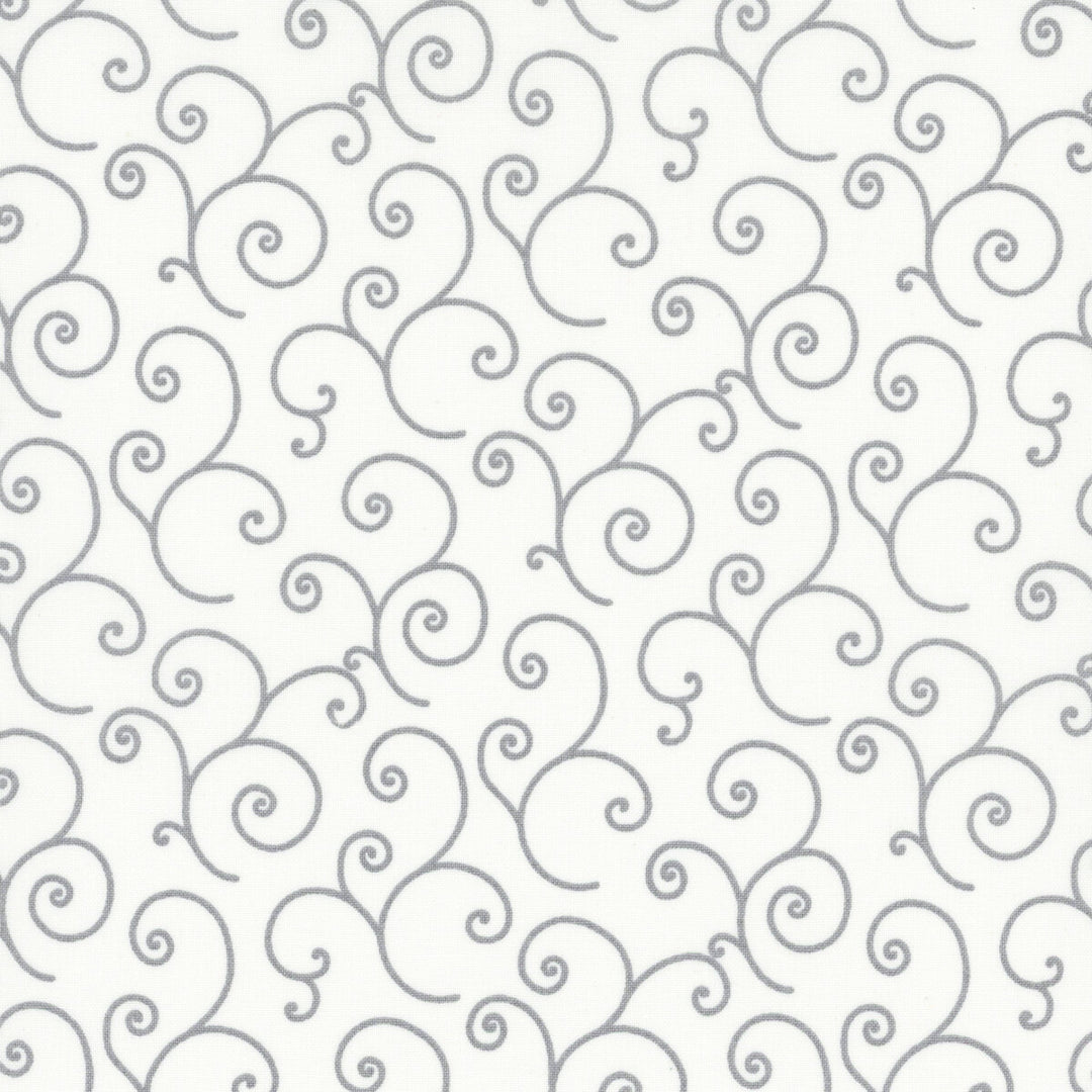 White/Grey Scroll - MAS8243-WK