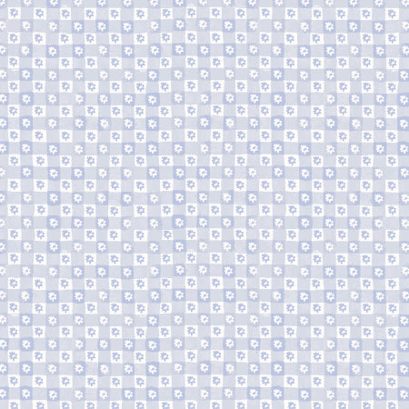 Daisy gingham blue design
