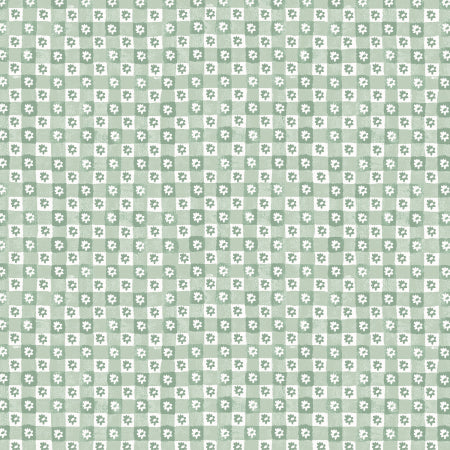 Green daisy gingham design