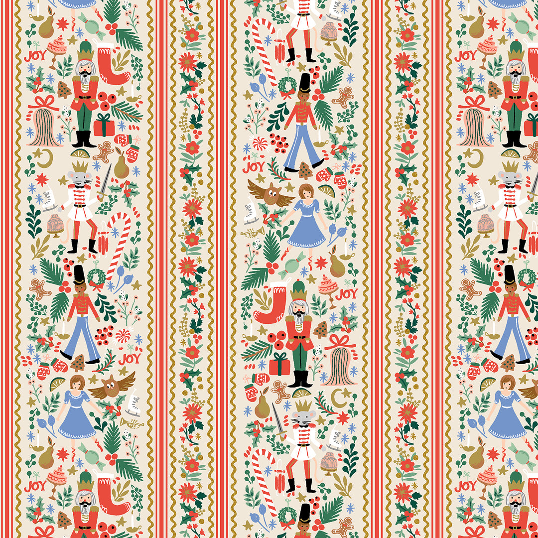 Holiday Classics - Holly Jolly Nutcracker - Cream and Metallic Gold - RP620-CM2M