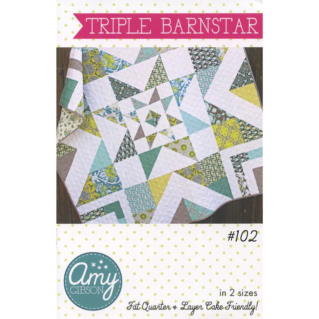 Triple Barnstar Quilt Pattern - AG102