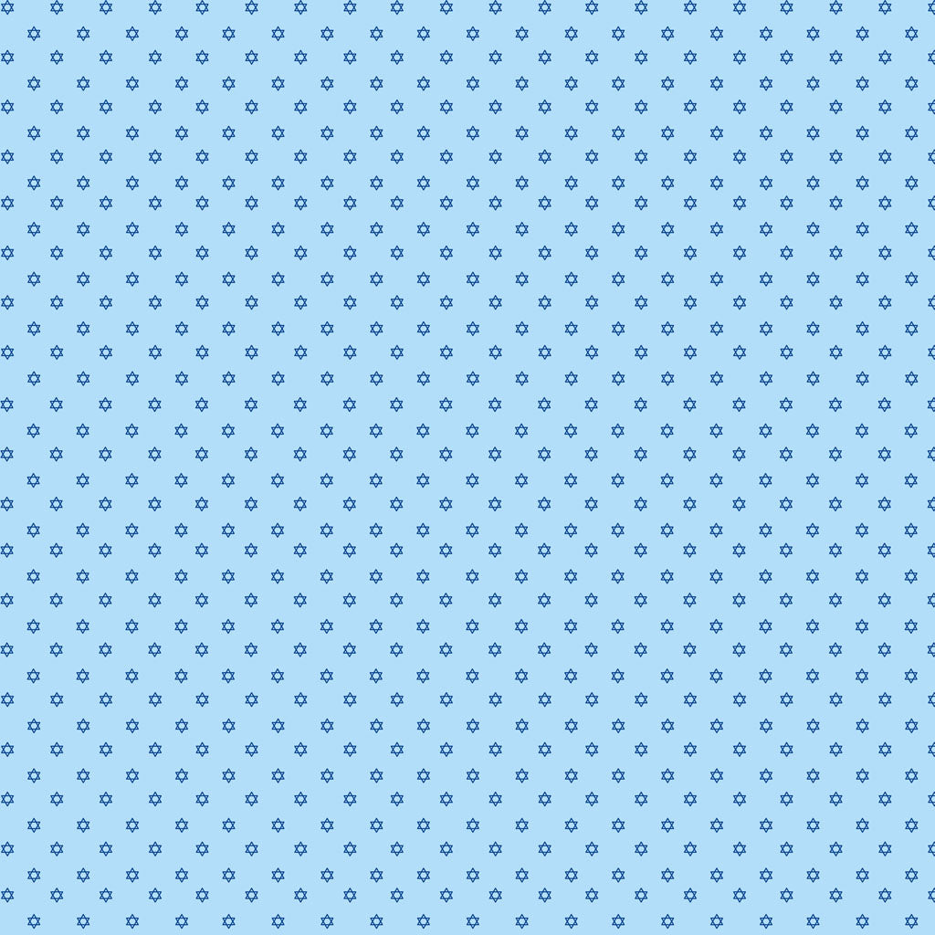 Pre-Order - Happy Hanukkah - Mini Stars Light Blue - Y4426-29