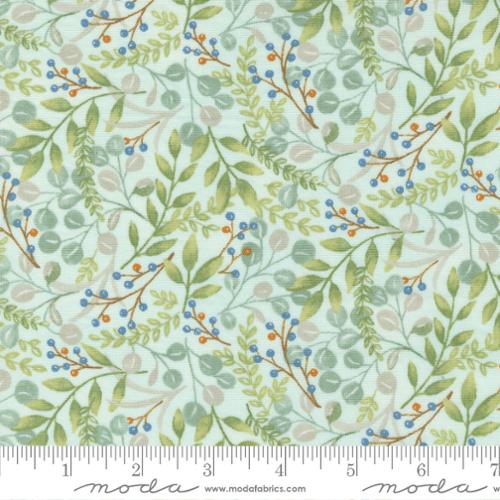Harvest Wishes - Fall Foliage Blenders Leaves - Aqua - 56063 13 - Moda
