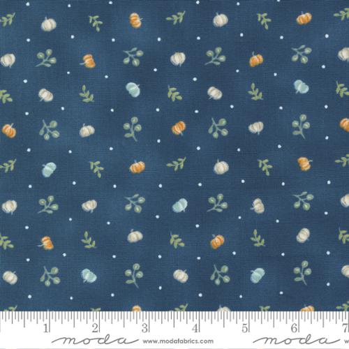 Harvest Wishes - Tossed Tiny Pumpkins Fall Pumpkins - Night Sky - 56064 12 - Moda