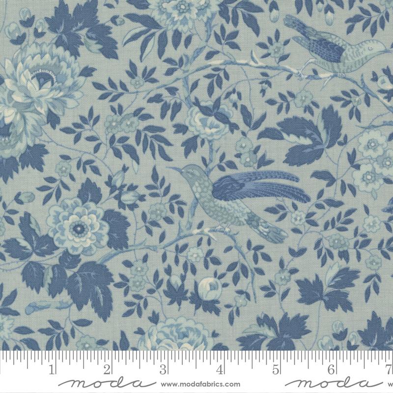 Bleu De France- Light Blue Floral Birds- 13930 15
