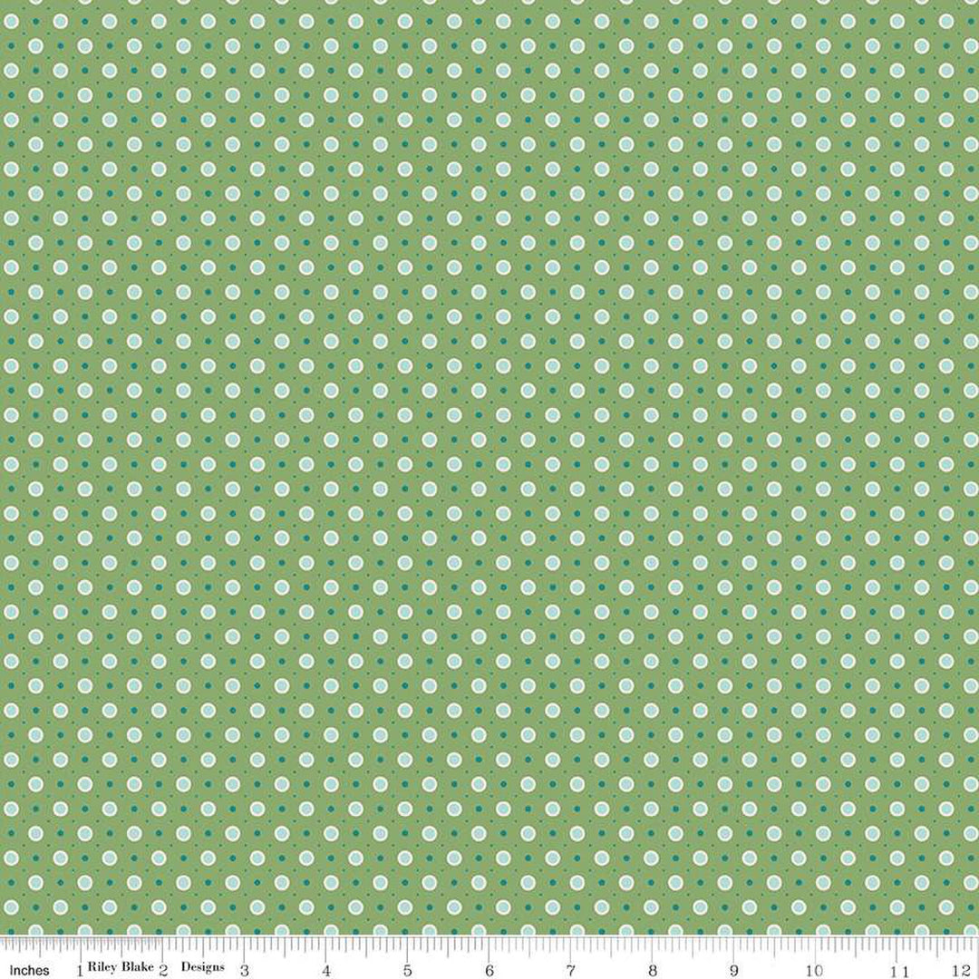 Bee Dots - Vera Basil- C14172-Basil