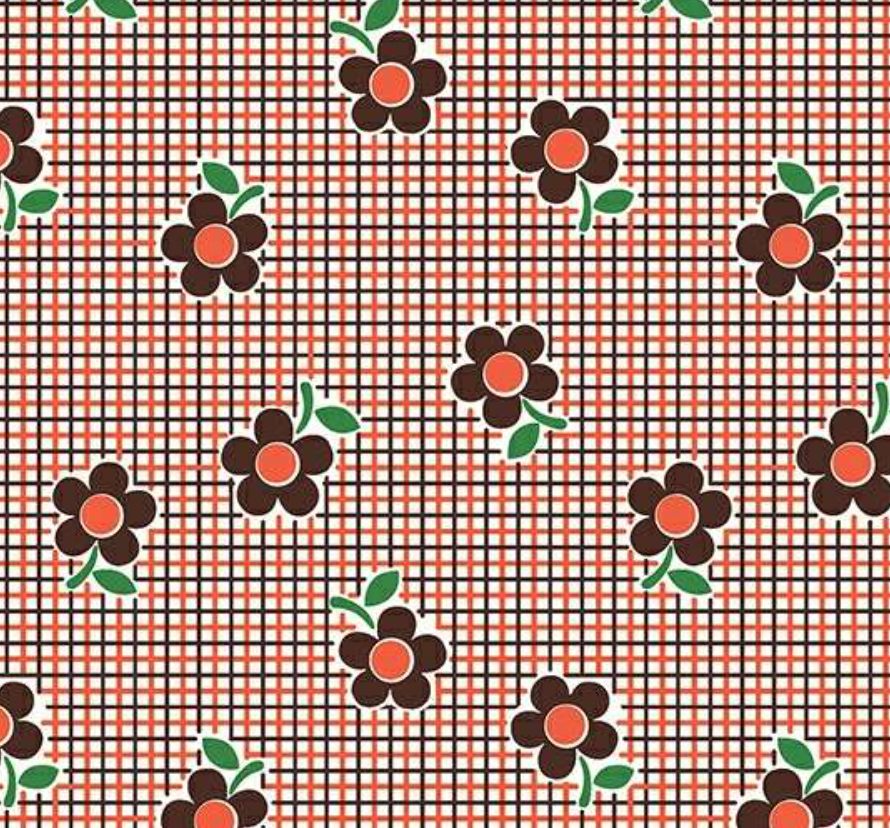 Darling- Posey Plaid Nut- 53031-3