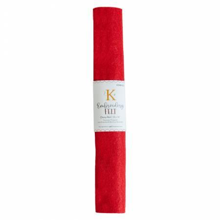 Embroidery Felt Cherry Red Sheet - KDKB1232 -