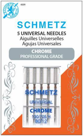 Chrome Universal Needle 5 ct, Size 80/12 - 4009