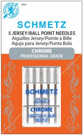 Chrome Jersey Needle 5 ct, Size 80/12 - 4014