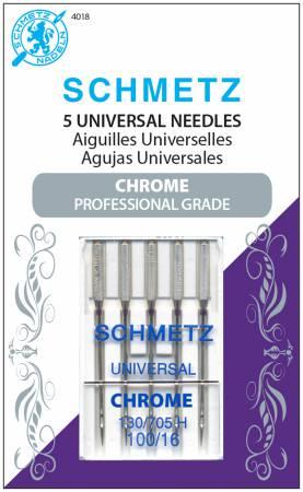 Chrome Universal Needle 5 ct, Size 100/16 - 4018