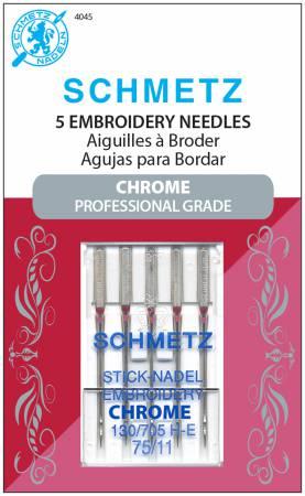 Chrome Embroidery Needle 5ct, Size 75/11 - 4045