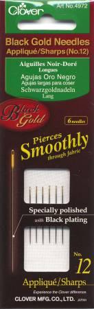 Sharps Needle Size 12 6ct - Black Gold - 4972CV