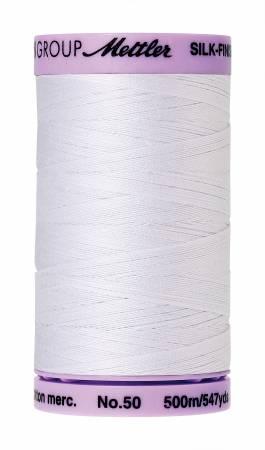 Silk Finish 50wt Cotton Thread 547yd - White - 9104-2000