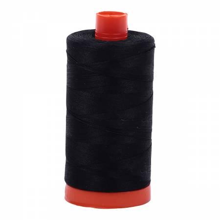 Mako Cotton Thread Solid 50wt 1422yds - Black - A1050-2692