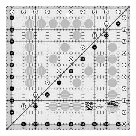 Creative Grids Quilt Ruler 10-1/2in Square- CGR10