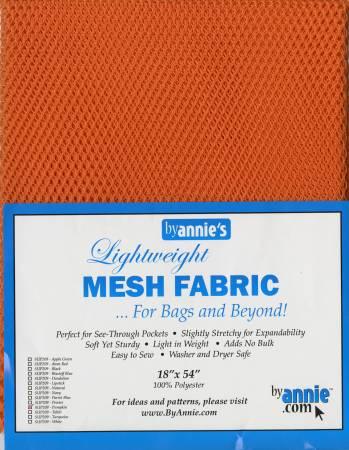 Lightweight Mesh Fabric - Pumpkin 18in x 54in - SUP209-PUMP