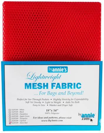 Lightweight Mesh Fabric - Atomic Red 18in x 54in - SUP209-RED