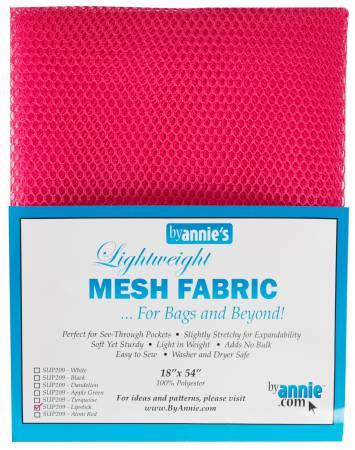 Lightweight Mesh Fabric - Lipstick 18in x 54in - SUP209-LIP