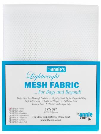 Lightweight Mesh Fabric - White 18in x 54in - SUP209-WH