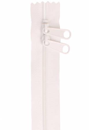 Handbag Zipper 30" White Double Slide - ZIP30-100