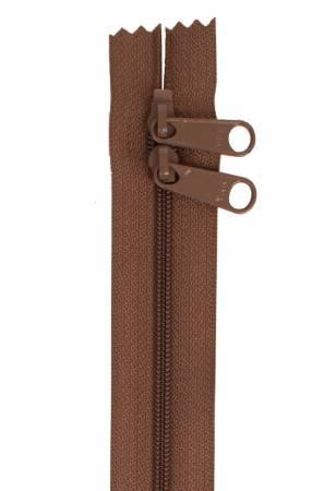 Handbag Zipper 30" Seal Brown Double Slide - ZIP30-140