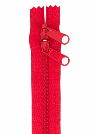 Handbag Zipper 30" Hot Red Double Slide - ZIP30-265