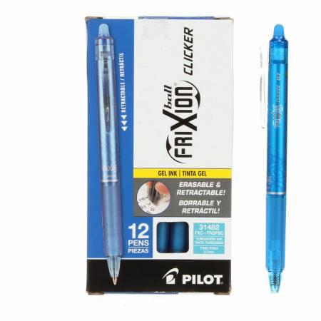 Frixion Clicker Pen Turquoise Fine Point 0.7mm 12pk- FXC-TRQFBC