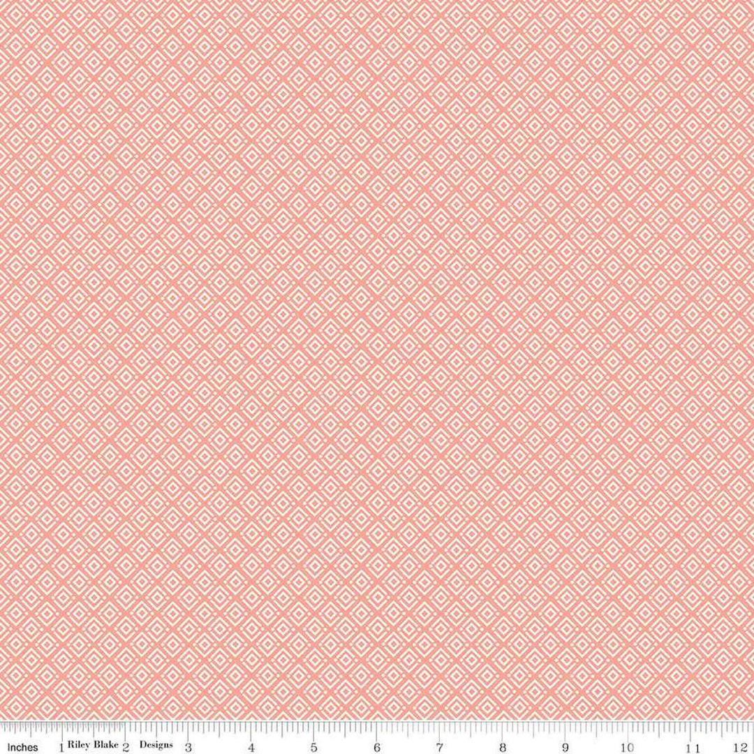 Hello Spring Geometric Coral- C12963-CORAL