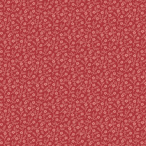 Laundry Basket Quilts - Noel Cranberry Primrose - A-9913-R
