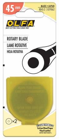 Olfa Rotary Blade pack of 2 blades in a plastic case