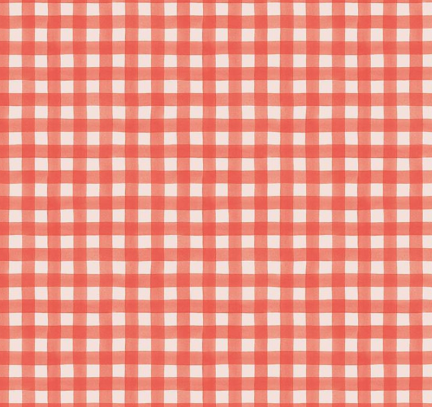 Sweet Picnic Gingham Poppy- C12093-POPPY