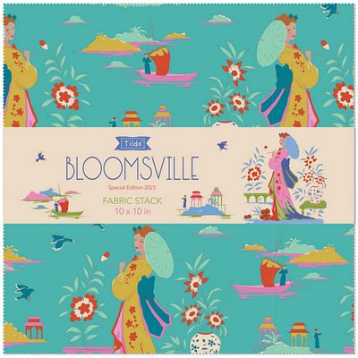 Bloomsville - Fabric Stack 10 in squares, 40pcs - 2 of each design - TIL300167