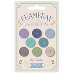 Tilda- Chambray Buttons Cool Colors 16mm 8pc - TIL400044
