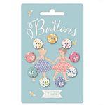 Windy Days- Buttons 16mm 4blue 8 pcs - TIL400041