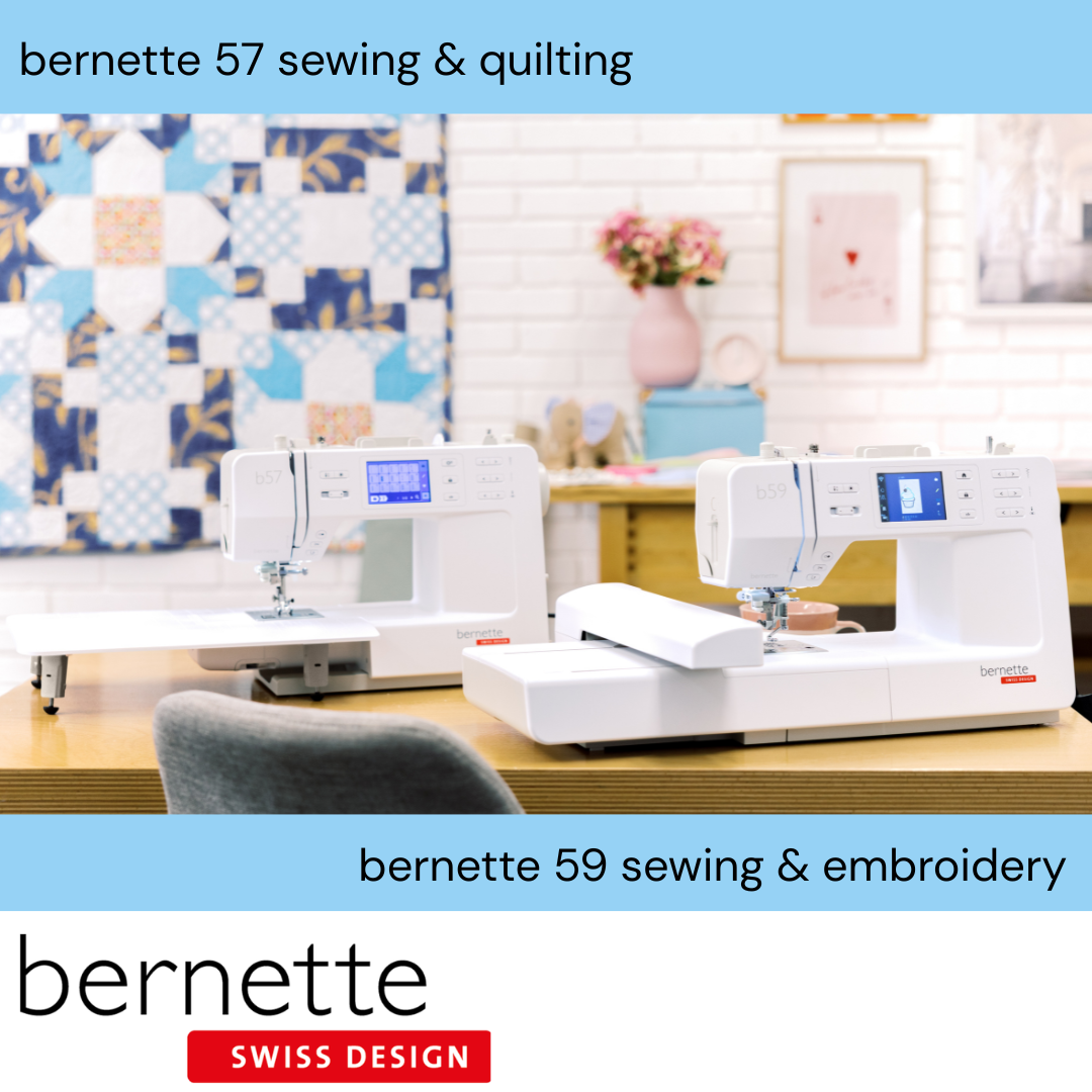 NEW! Bernette 50 series machines - compact, modern, user-friendly sewing & embroidery!