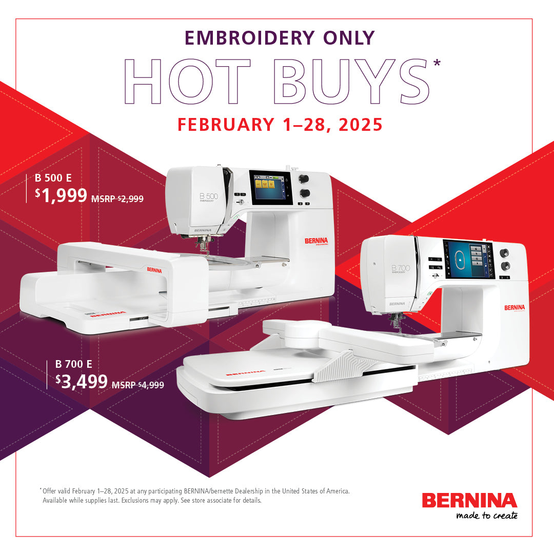 HOT BUYS! Amazing BERNINA deals in February