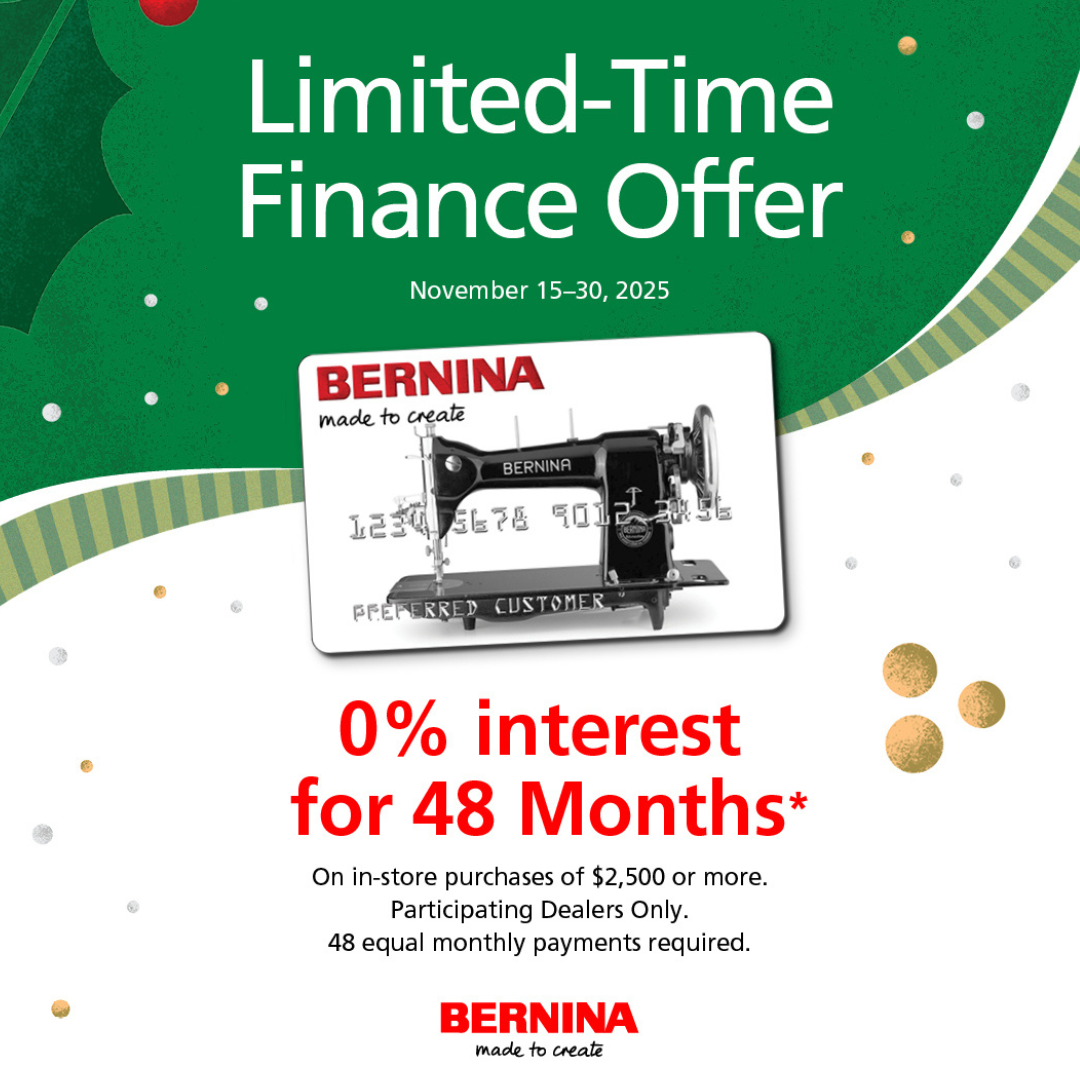 BERNINA Black Friday Finance Offer and Machine Deals!