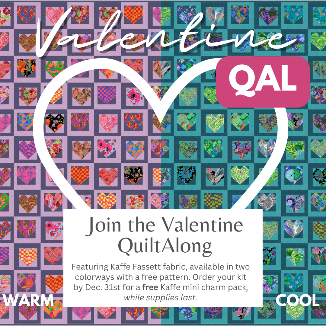 Join our 4th Annual Valentine QuiltAlong featuring the Framed Hearts Quilt!