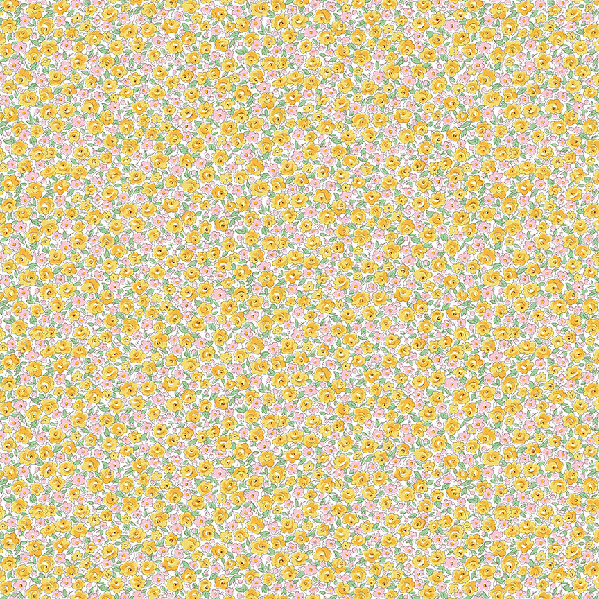 Yellow and pink small floral design